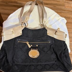 Versace Black and Gold Women's Tote Handbag
